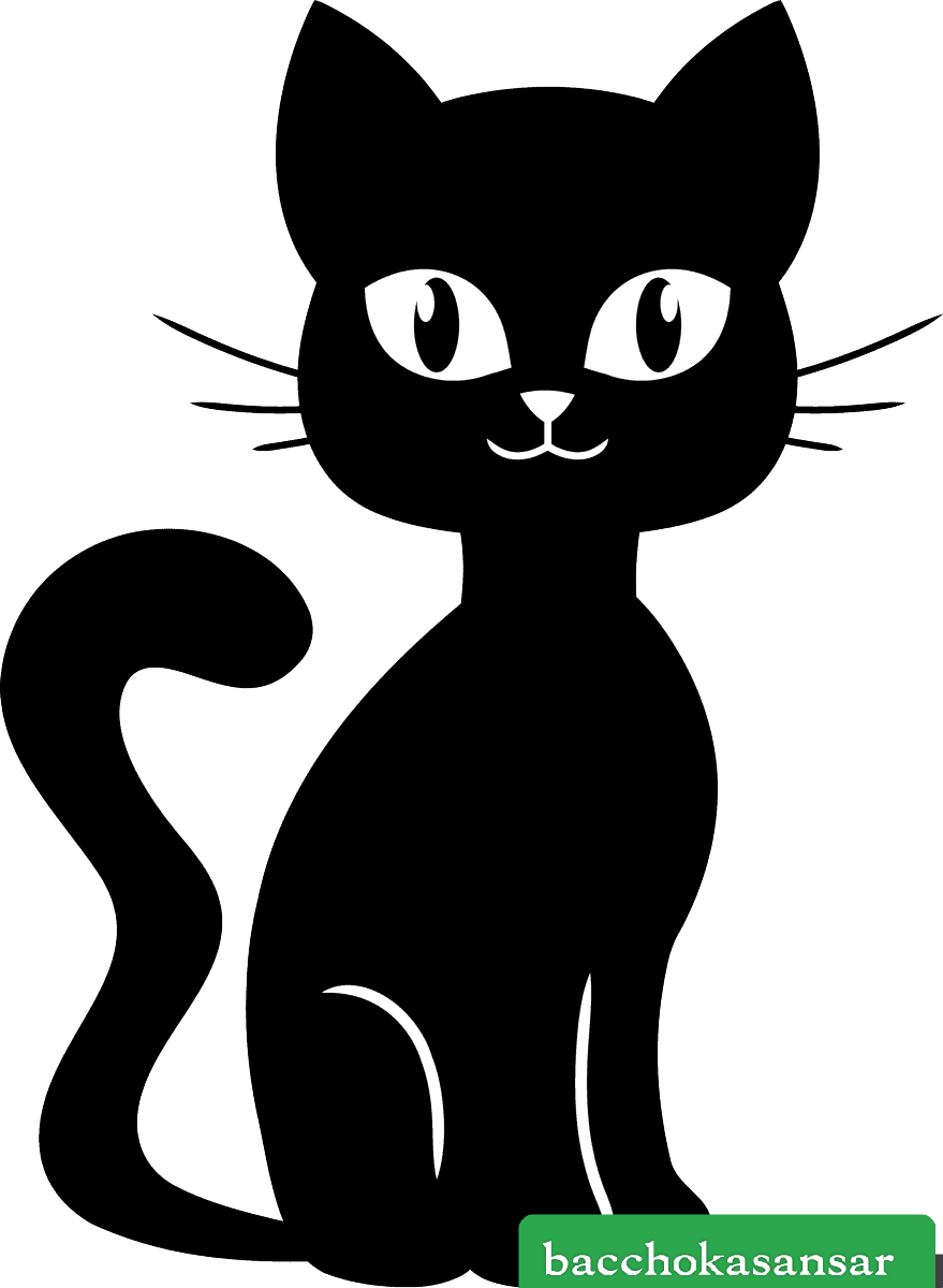 How to Draw an Easy Black Cat for kids